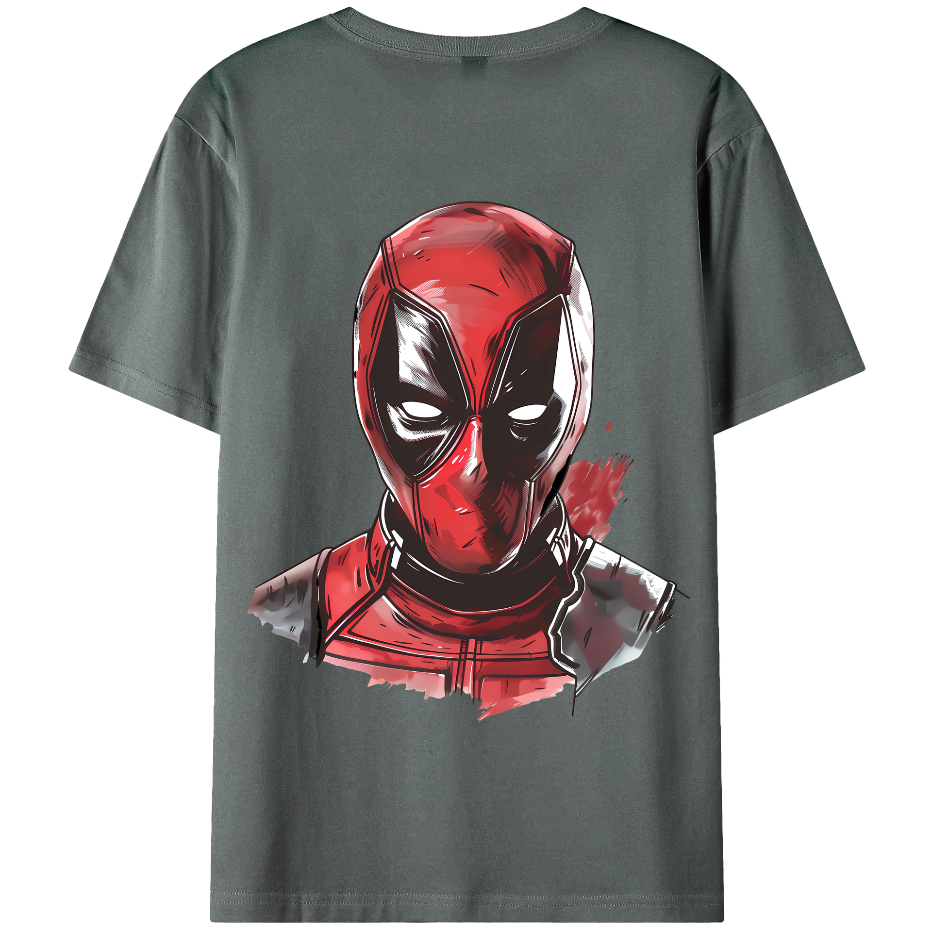（画像用） Deadpool デッドプール 綿100％半袖Tシャツ（背面プリント）